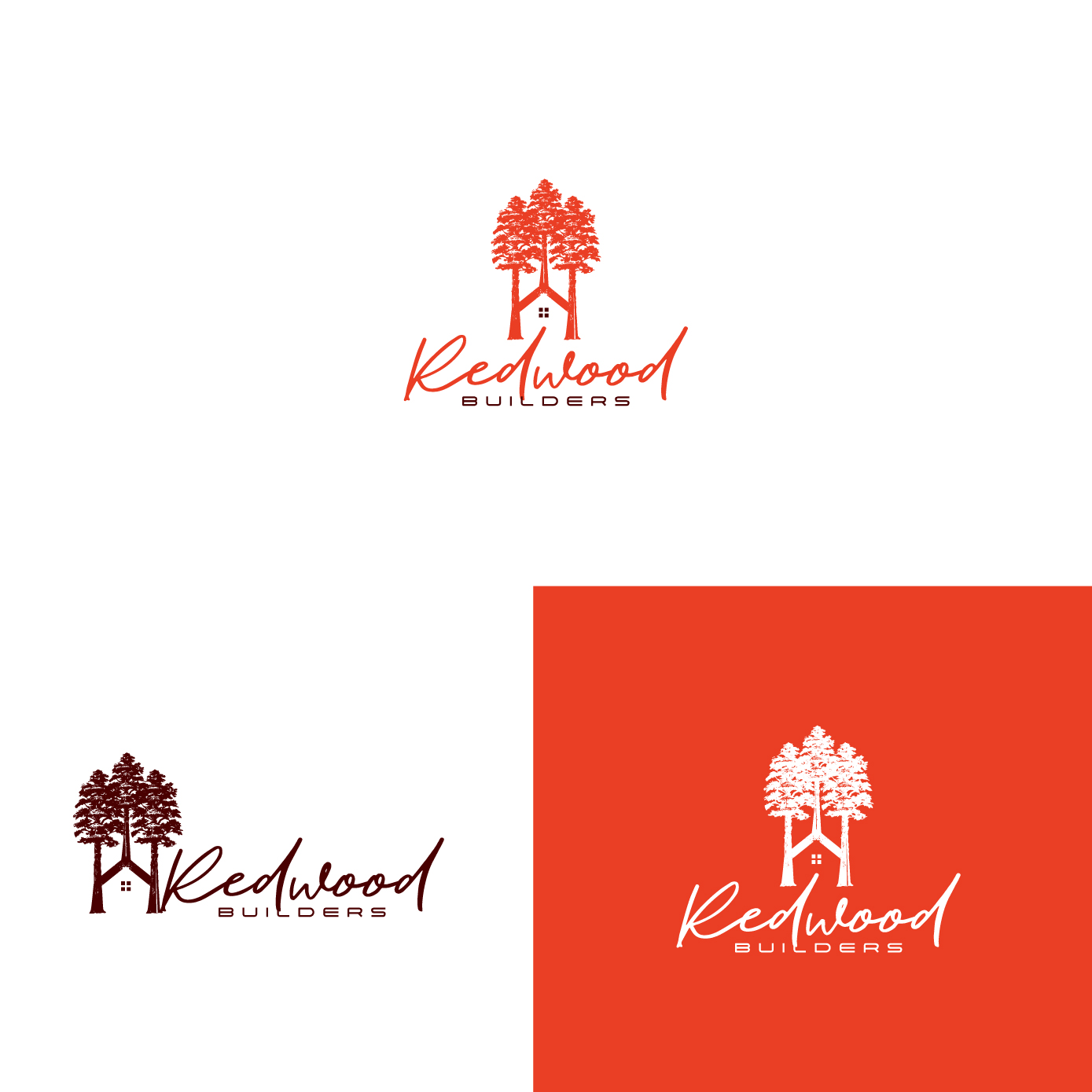Logo Design by AL-BARAKAH for REDWOOD BUILDERS | Design #31773661