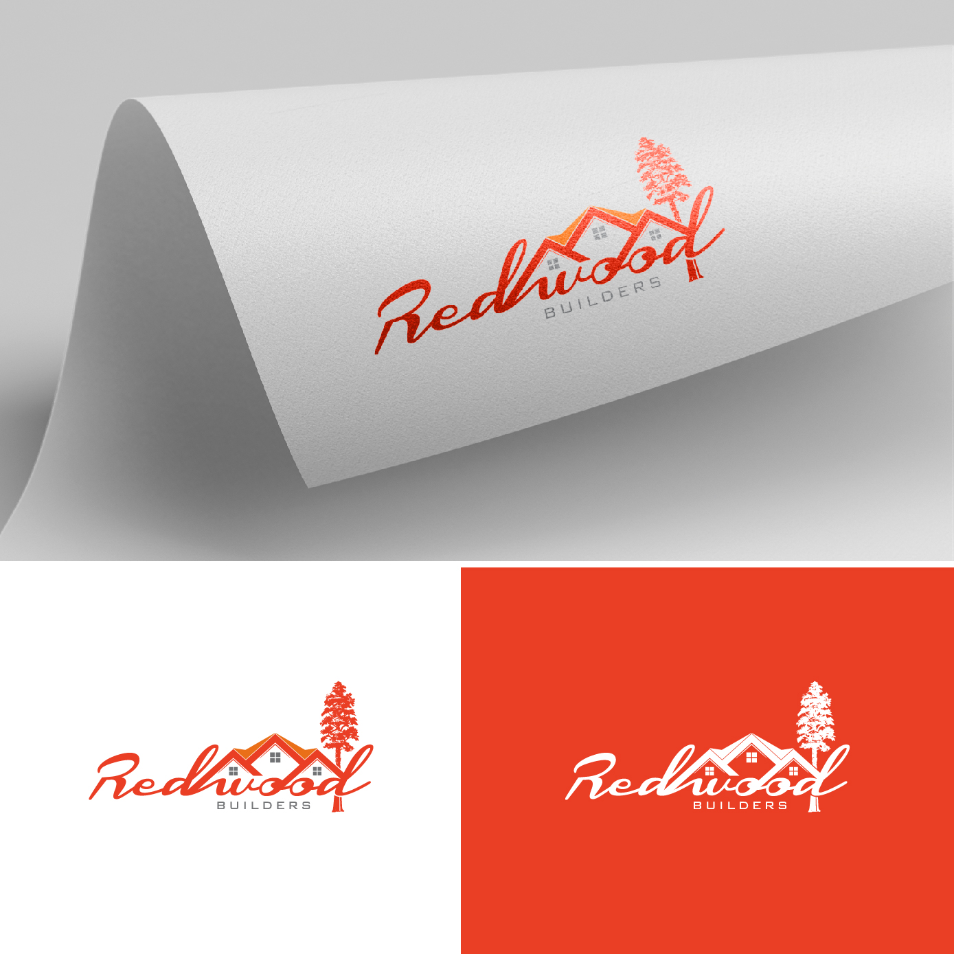 Logo-Design von AL-BARAKAH für REDWOOD BUILDERS | Design #31774870