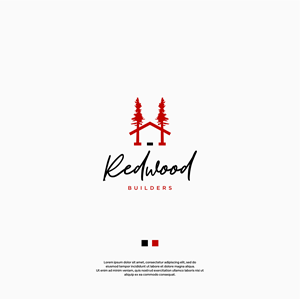 Logo Design by DesignFirst for REDWOOD BUILDERS | Design: #31773702