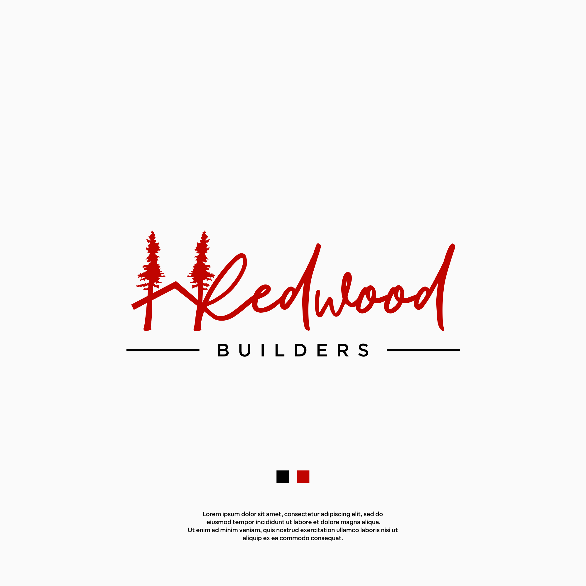 Logo Design by DesignFirst for REDWOOD BUILDERS | Design #31779705