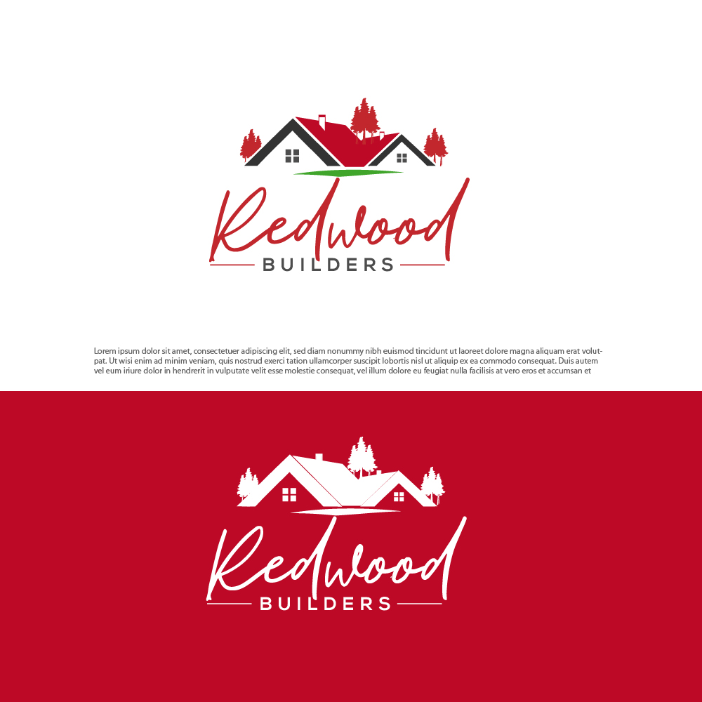 Logo Design by Aemidesigns for REDWOOD BUILDERS | Design #31812084