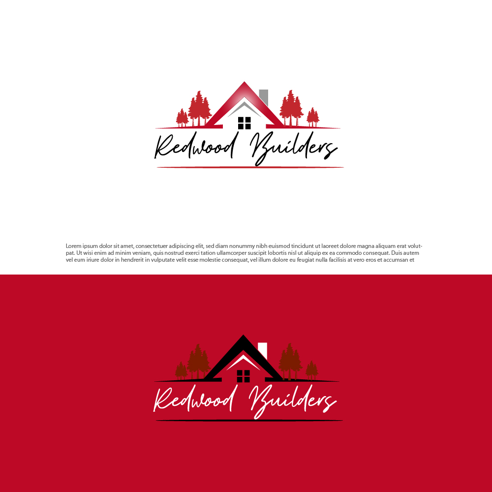 Logo Design by Aemidesigns for REDWOOD BUILDERS | Design #31812349