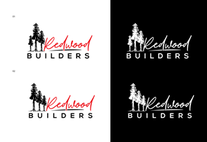 Logo Design by step forward 2 for REDWOOD BUILDERS | Design: #32104893