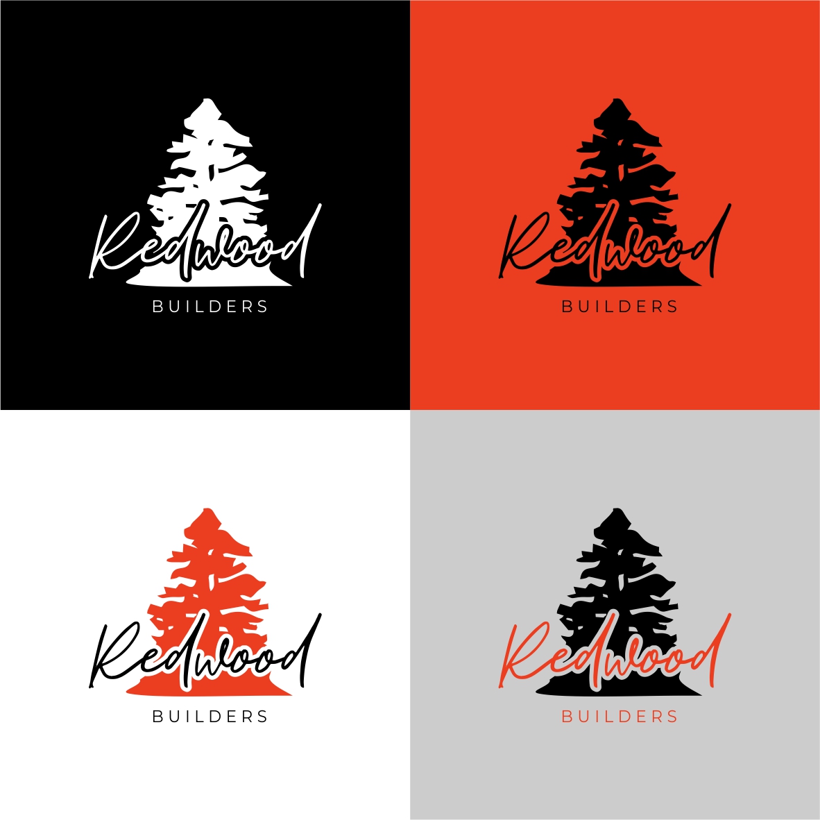 Logo Design by aidea19 for REDWOOD BUILDERS | Design #31815281
