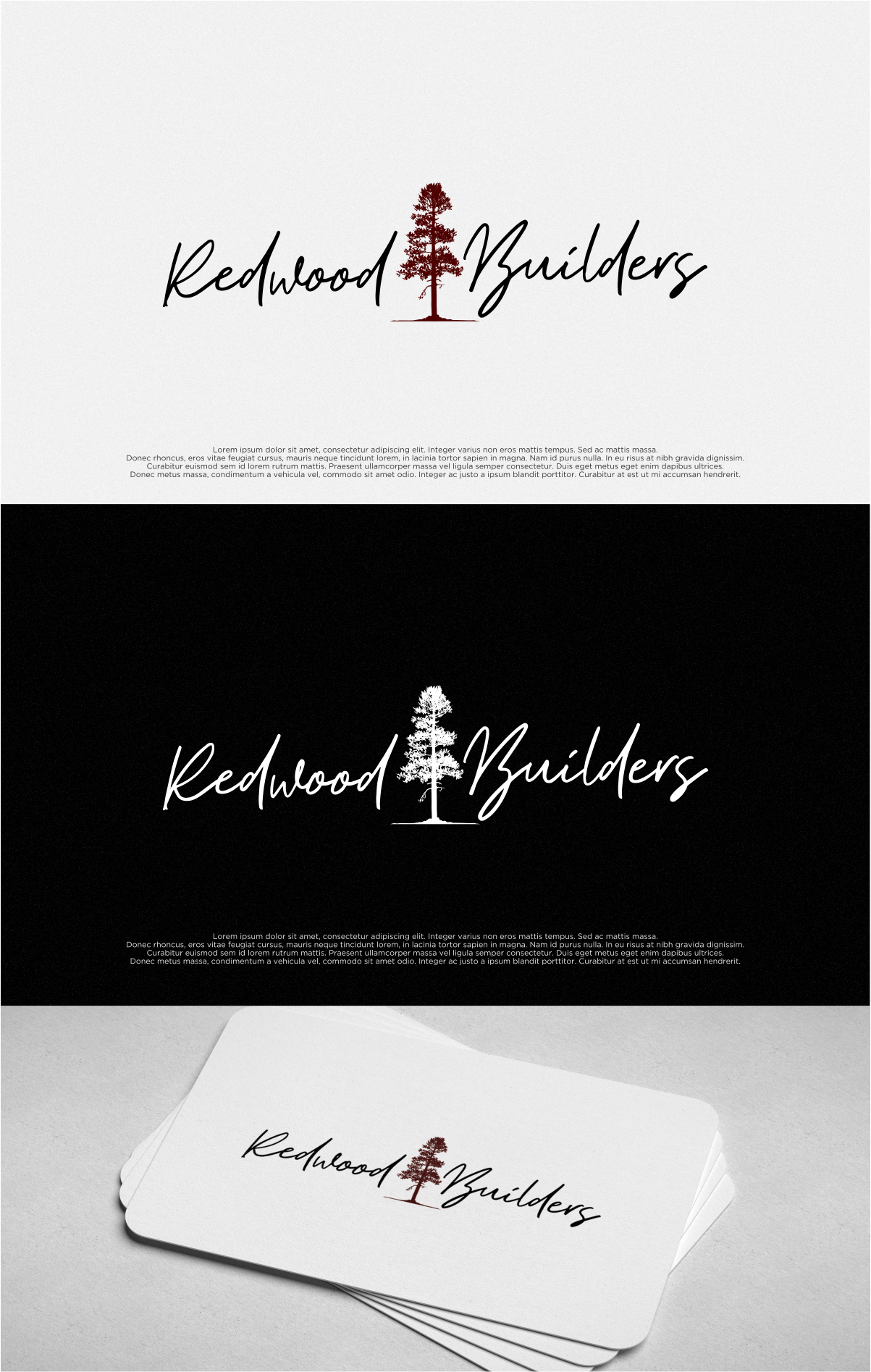 Logo Design by shiroRo for REDWOOD BUILDERS | Design #31782462