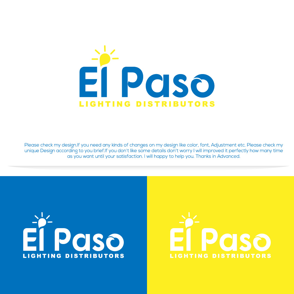 Professional, Modern, Electrical Logo Design for El Paso Lighting