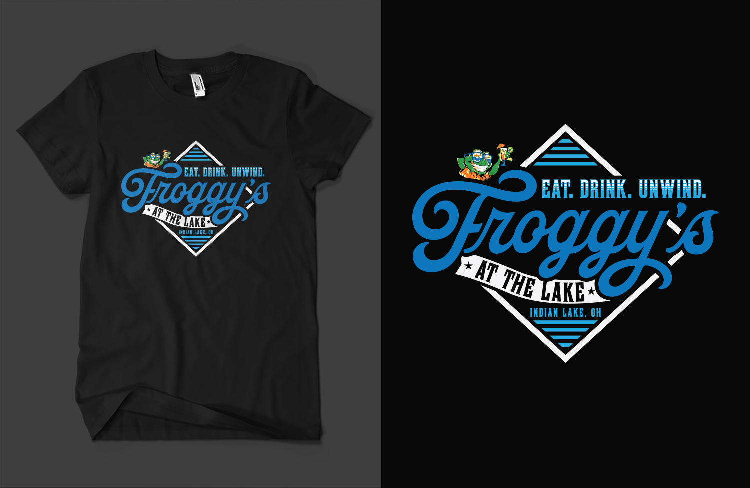 T-shirt Design by Barney Stinson for Froggys at the Lake | Design #31817244
