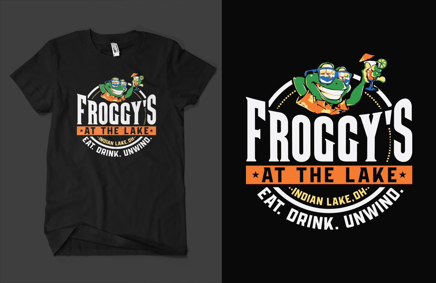 T-shirt Design by Barney Stinson for Froggys at the Lake | Design #31817269