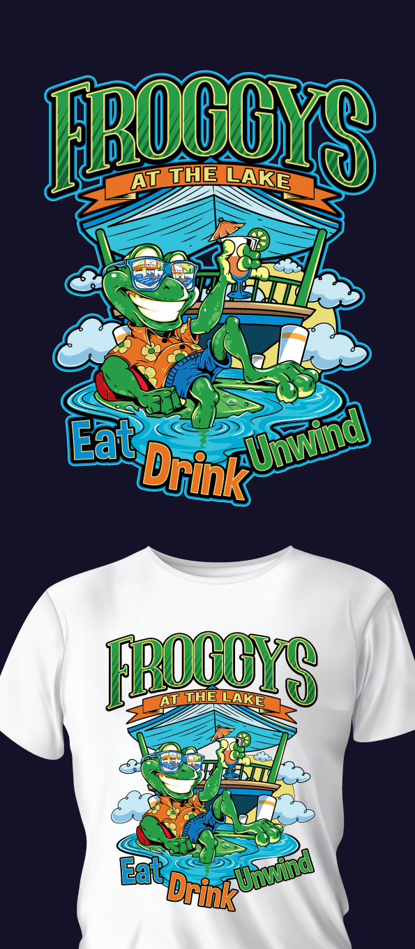 T-shirt Design by ally designs for Froggys at the Lake | Design #31799486