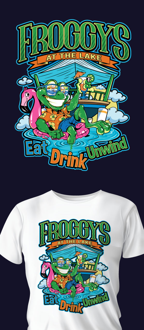 T-shirt Design by ally designs for Froggys at the Lake | Design #31867646