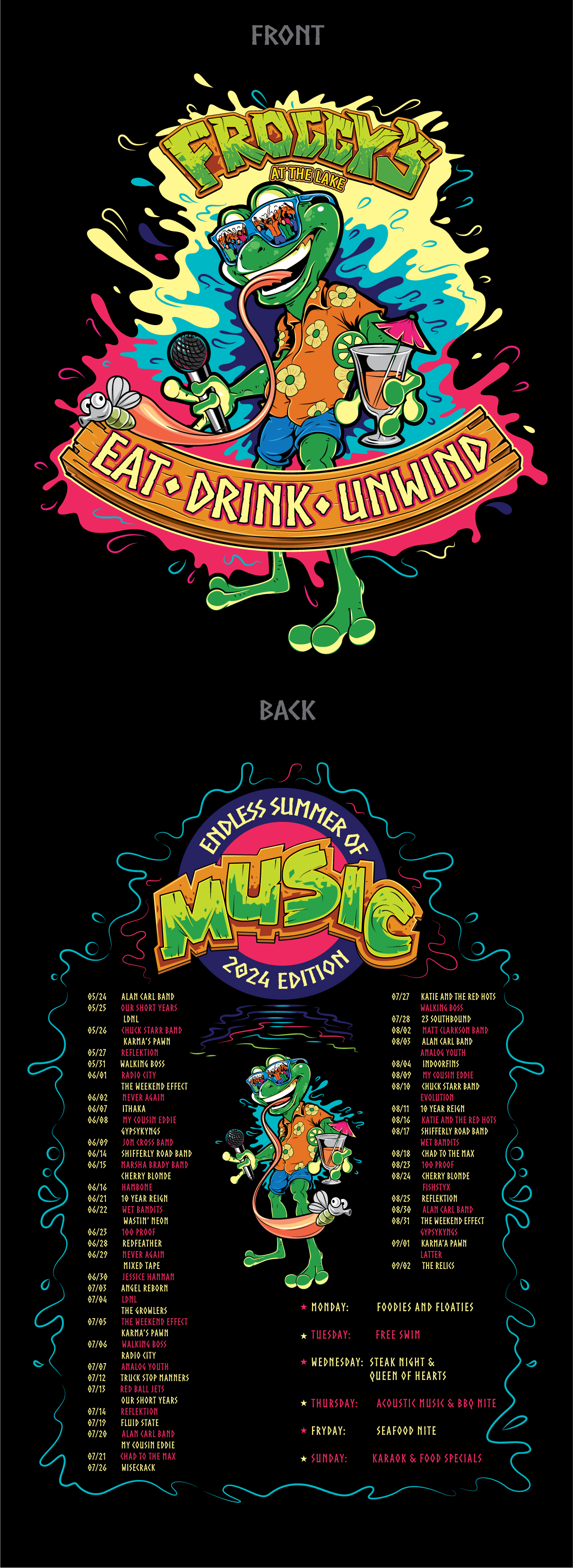 T-shirt Design by ally designs for Froggys at the Lake | Design #33093031