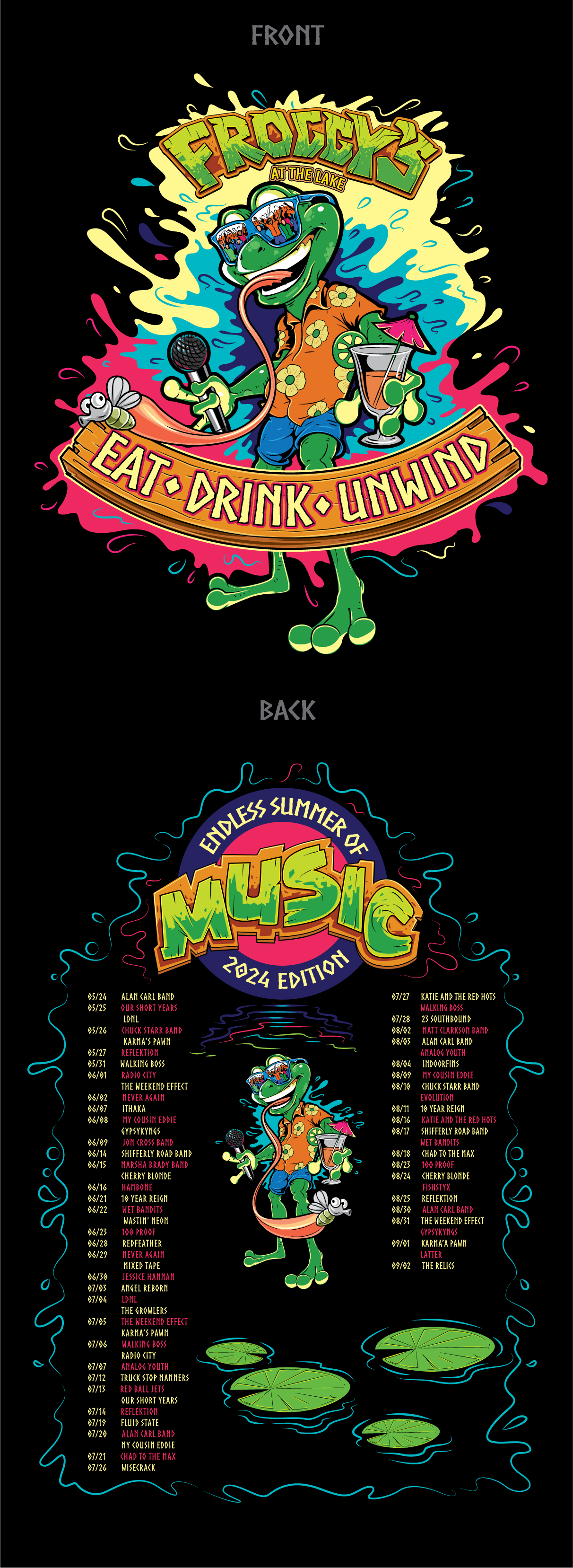 T-shirt Design by ally designs for Froggys at the Lake | Design #33257806