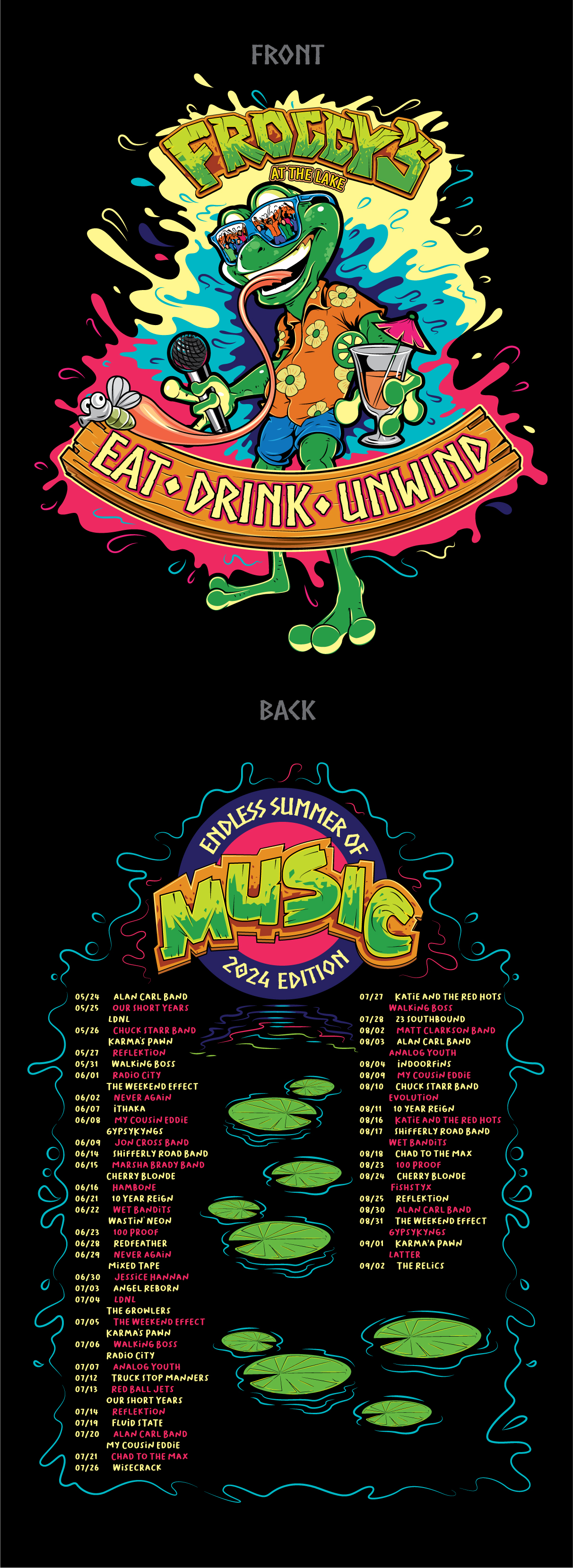 T-shirt Design by ally designs for Froggys at the Lake | Design #33257807