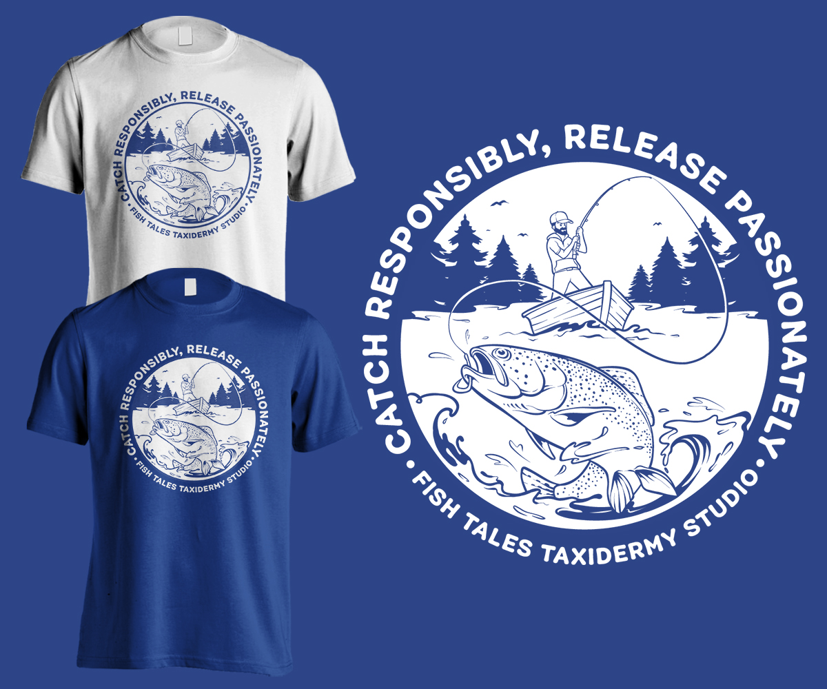 T-shirt Design by Andi Yan for Fish Tales Taxidermy Studio | Design #31807996