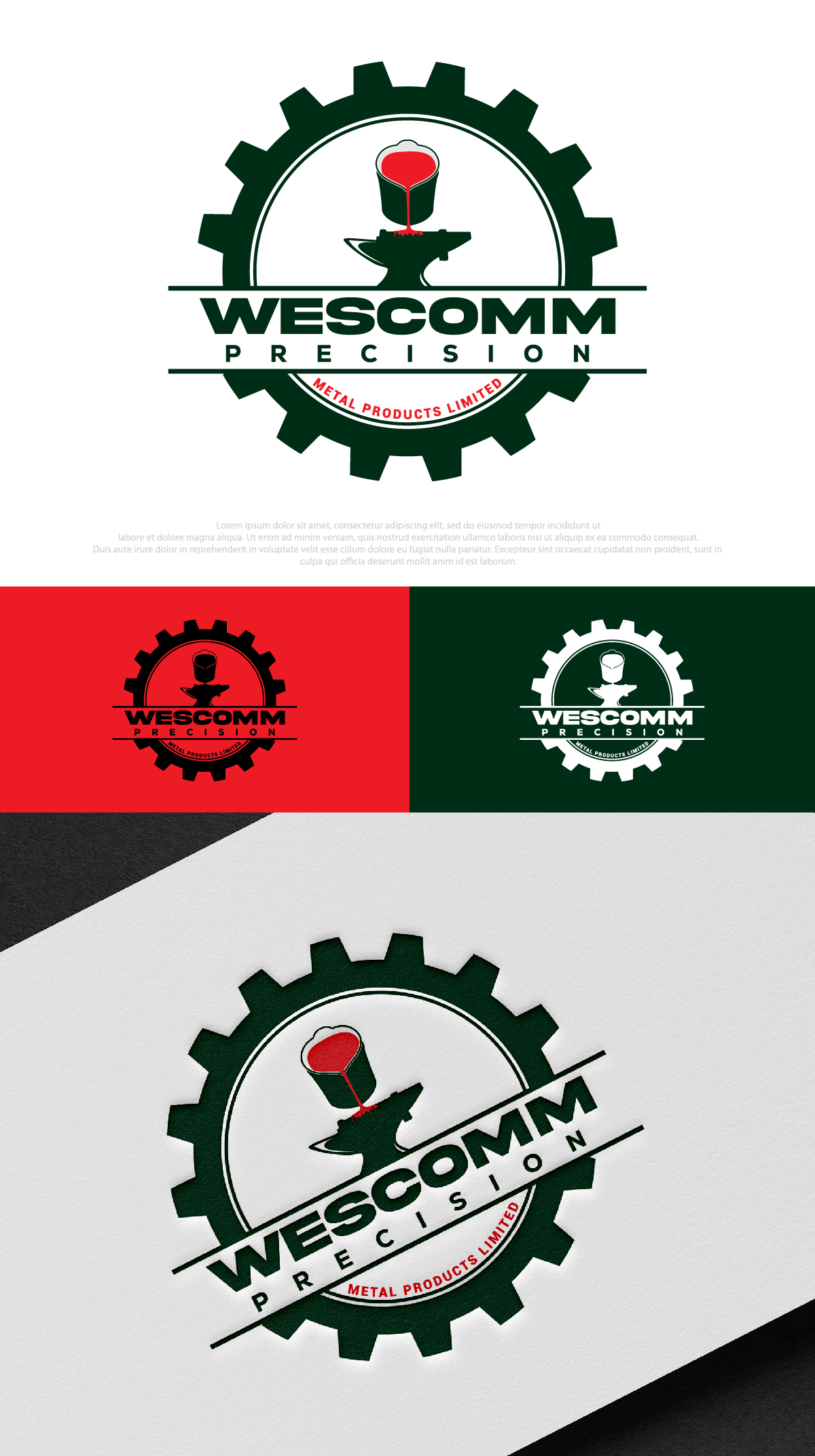 Logo Design by DesignLima for Wescomm Precision Metal Products Limited | Design #31791555