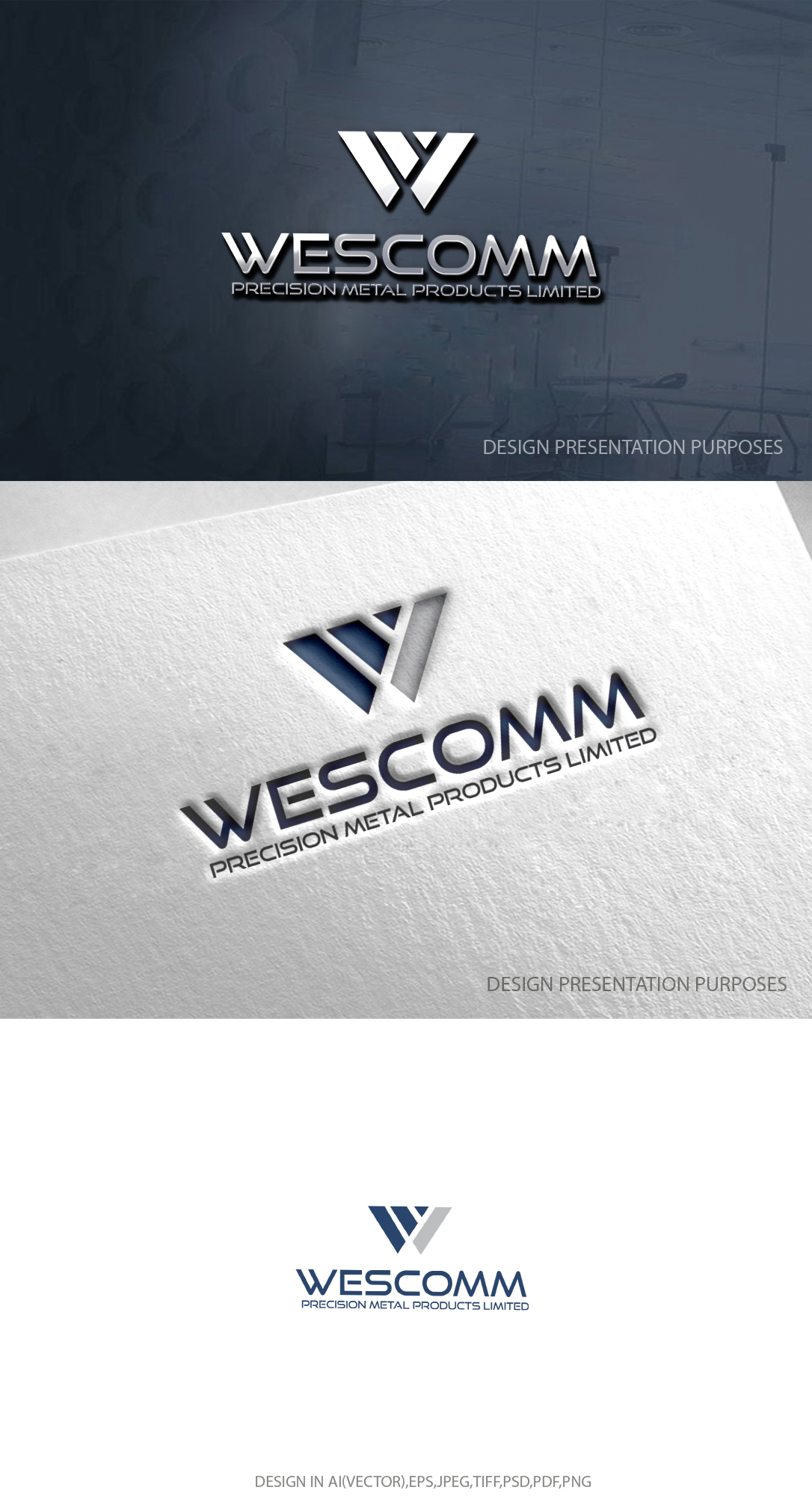 Logo Design by zebronicgraphic for Wescomm Precision Metal Products Limited | Design #31790109