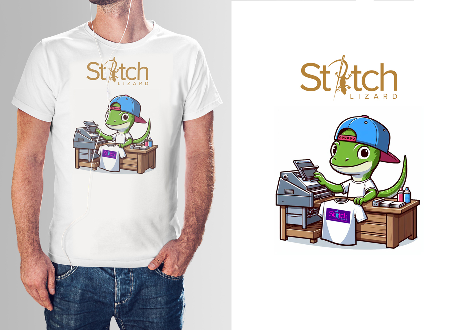 T-shirt Design by Pixel Rain for Stitch Lizard  | Design #31828459