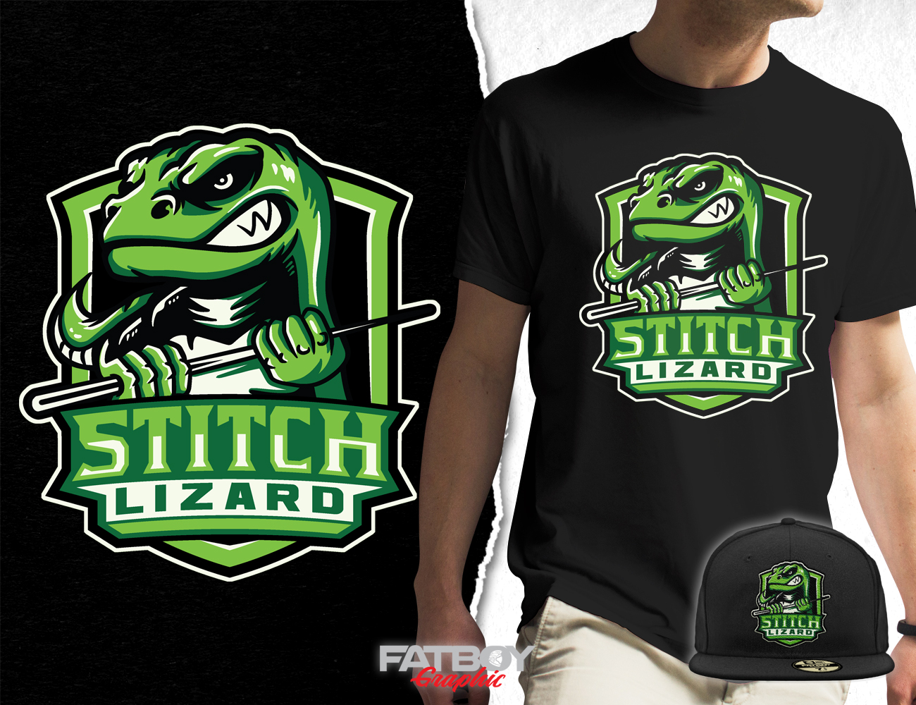 T-Shirt-Design von Fatboy Graphic für Stitch Lizard  | Design #32097586