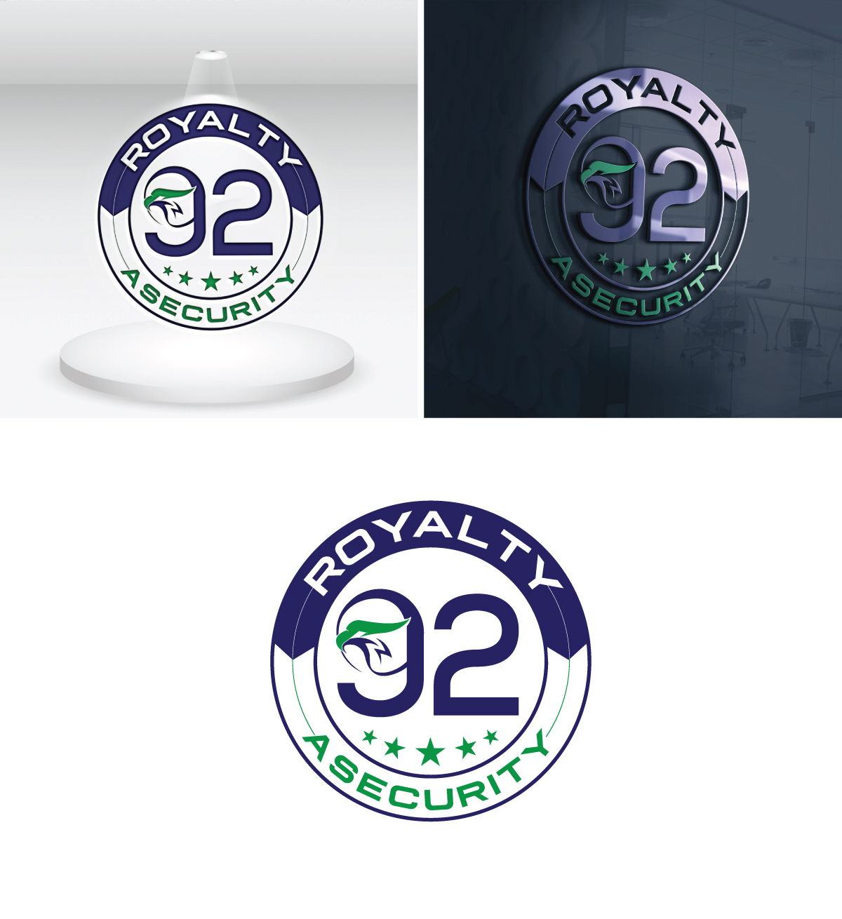 Logo Design by Om Namah Shivay for Royalty 92 Security | Design #31800064