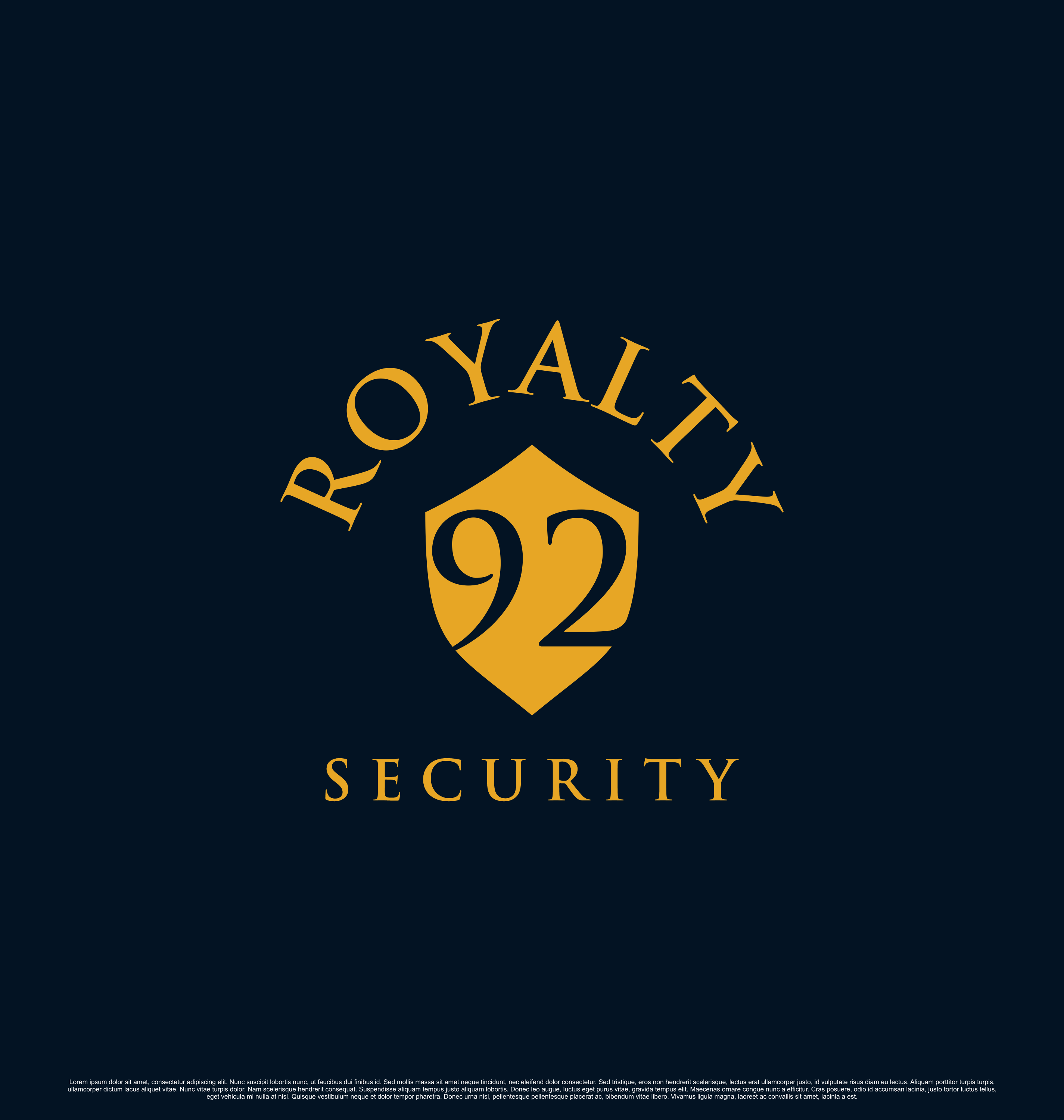 Logo-Design von saesean für Royalty 92 Security | Design #31795790