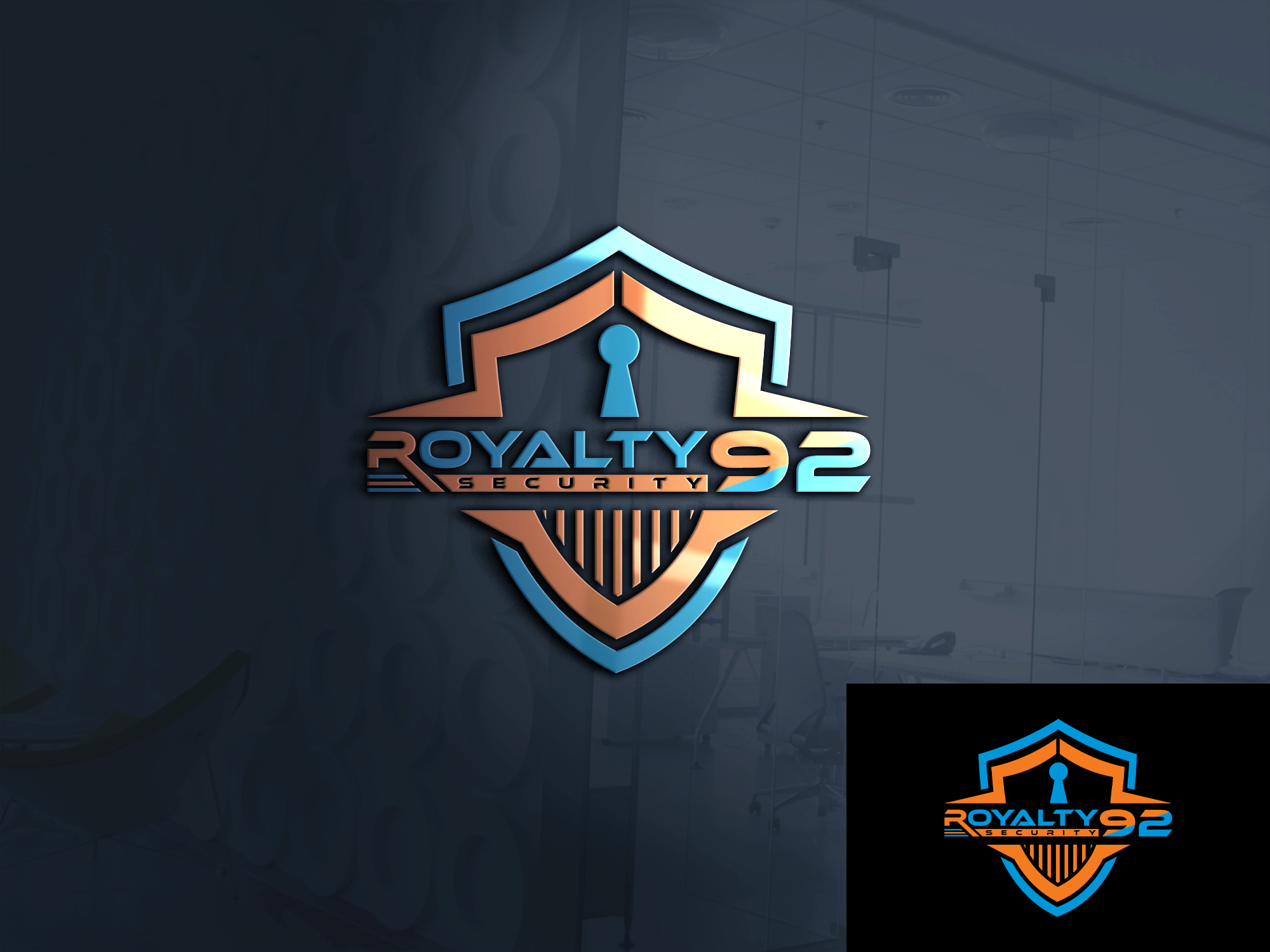 Logo Design by DesignerShahadat for Royalty 92 Security | Design #31802034
