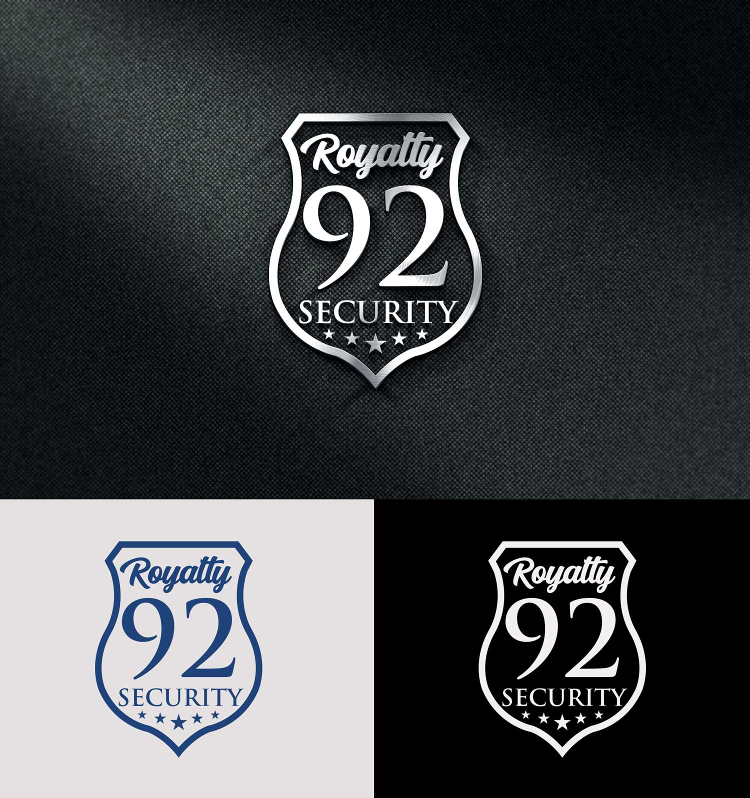 Logo Design by M Art & Design for Royalty 92 Security | Design #31799795