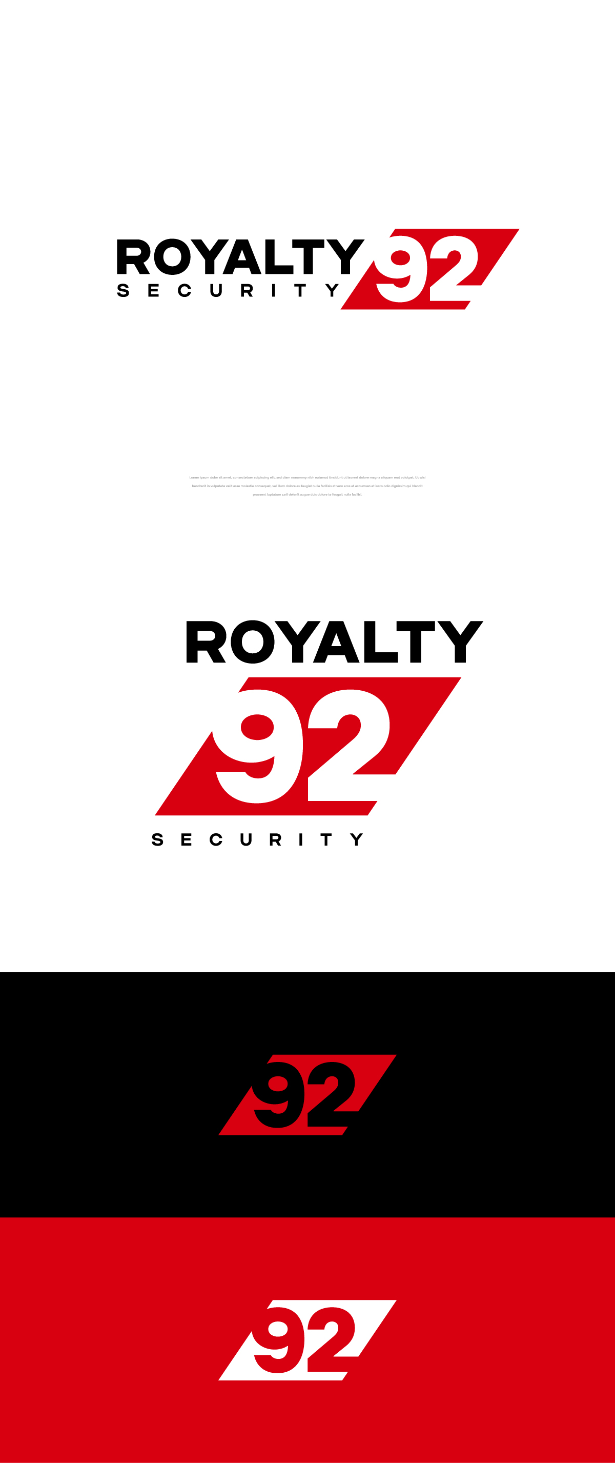 Logo Design by apik. for Royalty 92 Security | Design #31807572