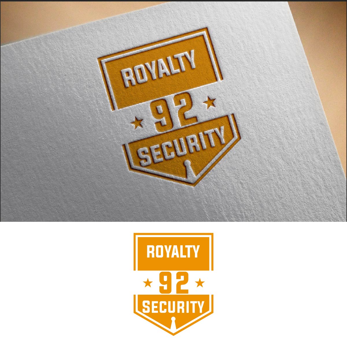 Logo Design by fly  design for Royalty 92 Security | Design #31798190