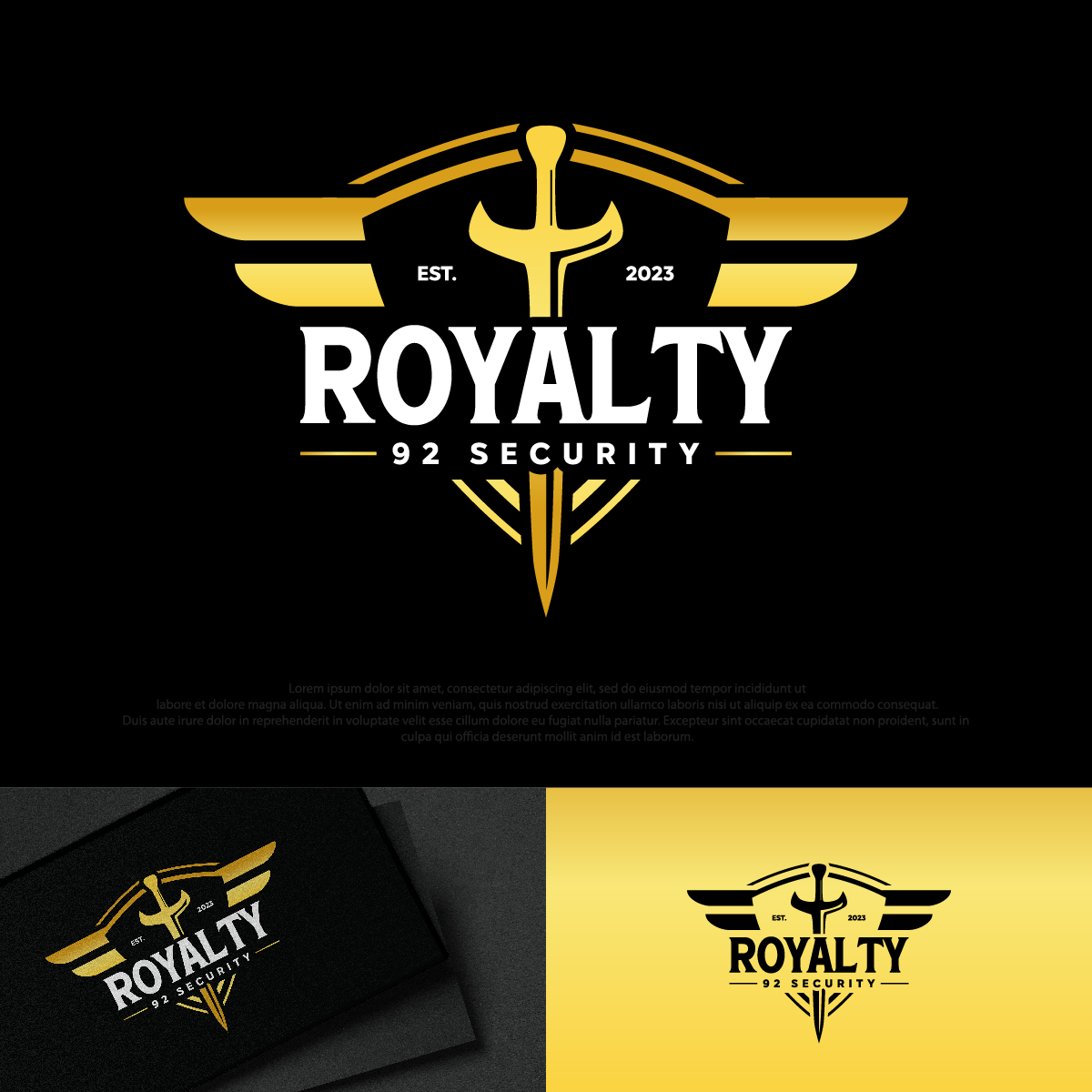 Logo-Design von DesignLima für Royalty 92 Security | Design #31800018