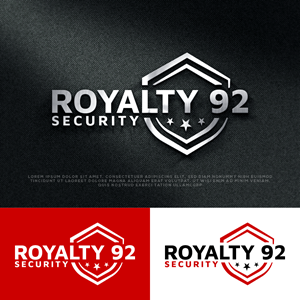 Logo Design by Ayub Zafar for Royalty 92 Security | Design: #31804399