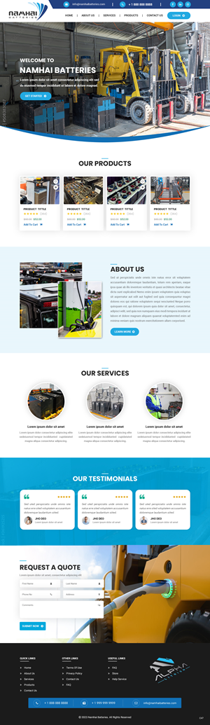 Web Design par pb pour NAMHAI  | Design : #31822866