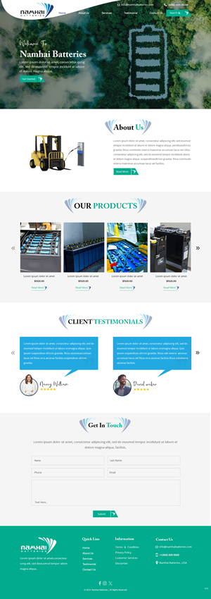 Web Design par pb pour NAMHAI  | Design : #31822871