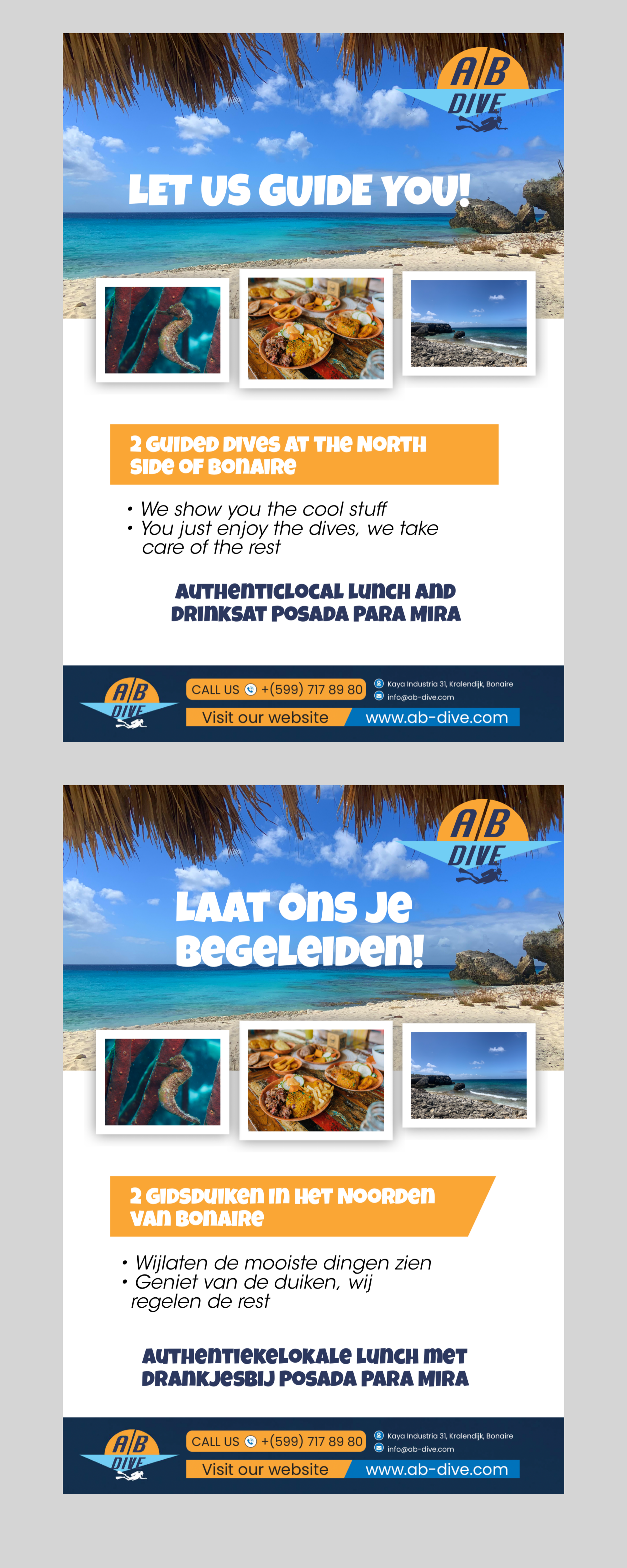 Flyer Design by Justice Smith for AB Dive | Design #31828427