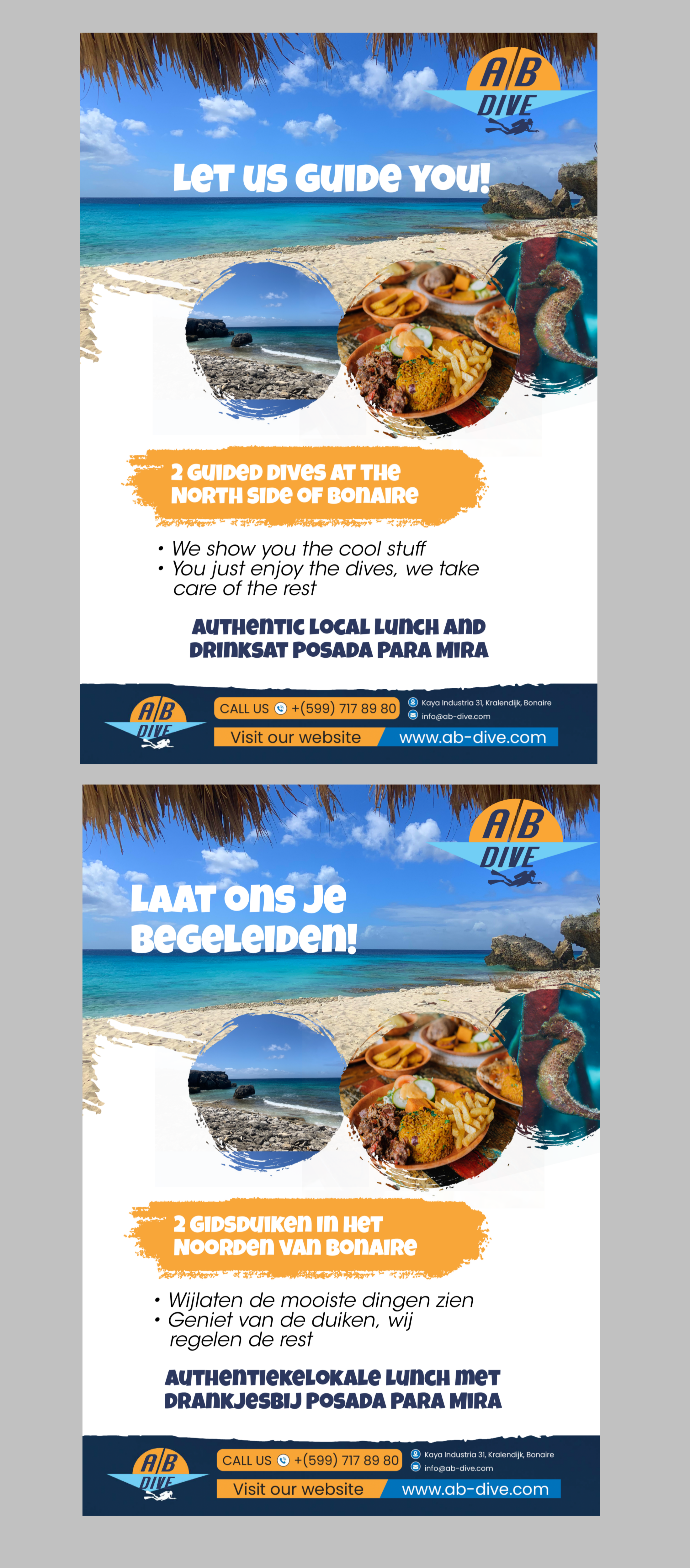 Flyer Design by Justice Smith for AB Dive | Design #31829747