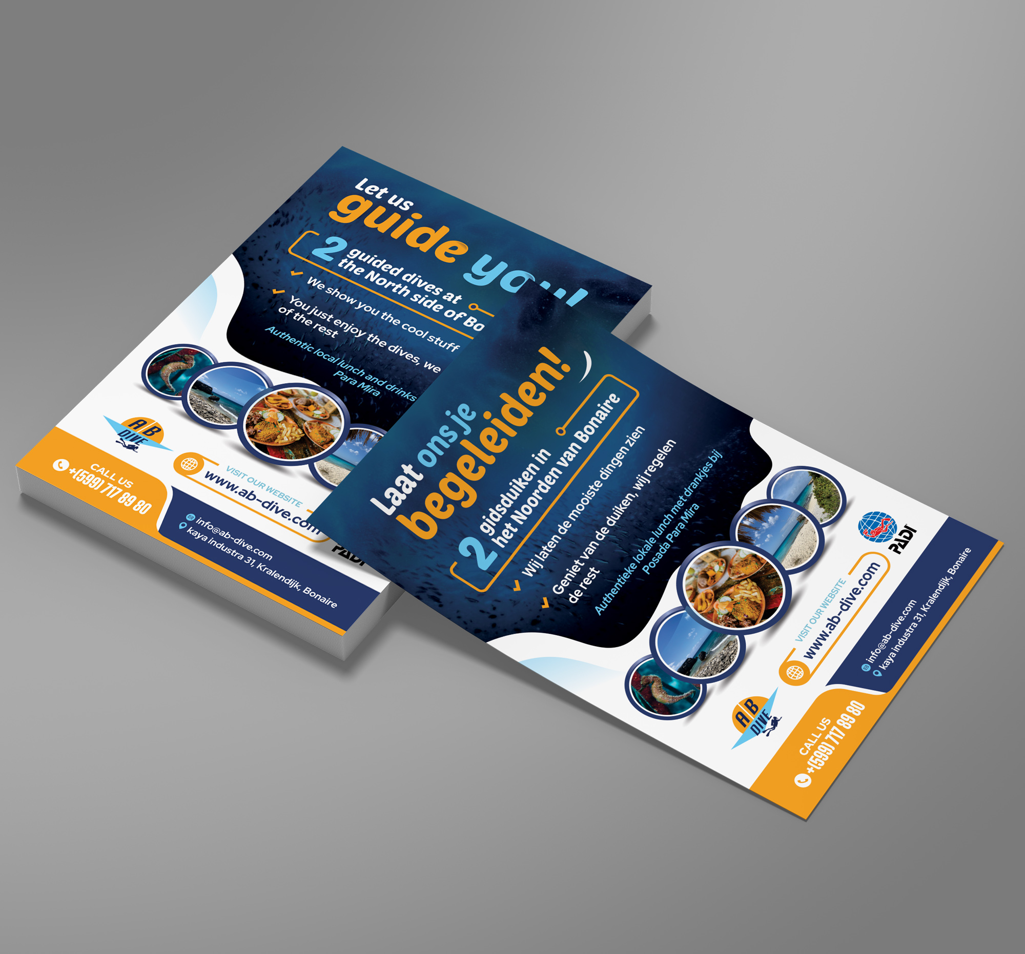 Flyer Design by Dzhafir for AB Dive | Design #31820530