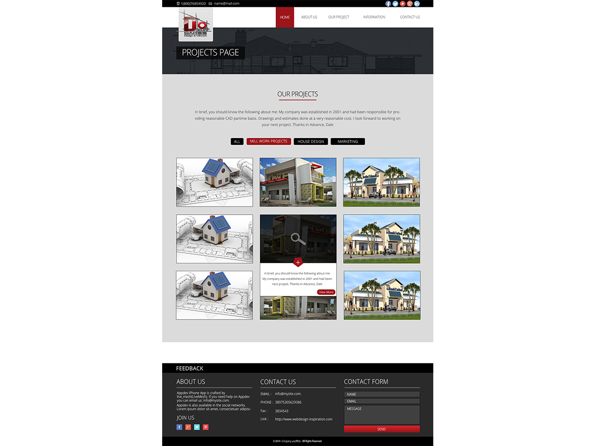 Diseño Web por uniquetribe para Oakes Design & Millwork | Diseño #3138334