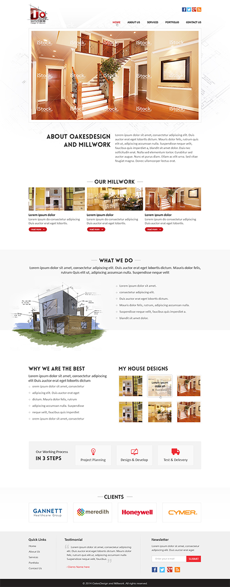 Web Design by Mayank Patel for Oakes Design & Millwork | Design #3122705