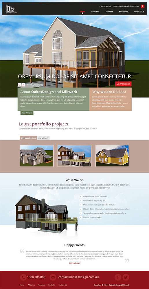 Web Design by Mayank Patel for Oakes Design & Millwork | Design #3158824