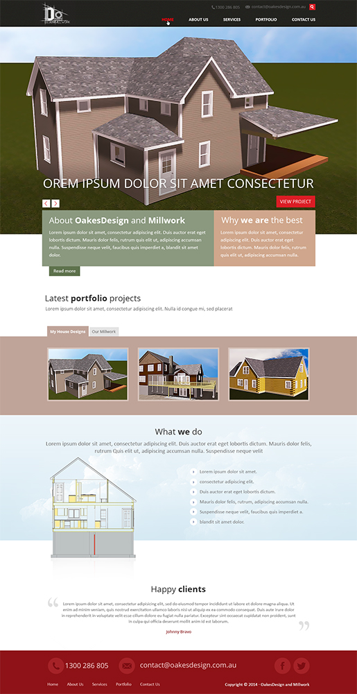 Diseño Web por Mayank Patel para Oakes Design & Millwork | Diseño #3158886