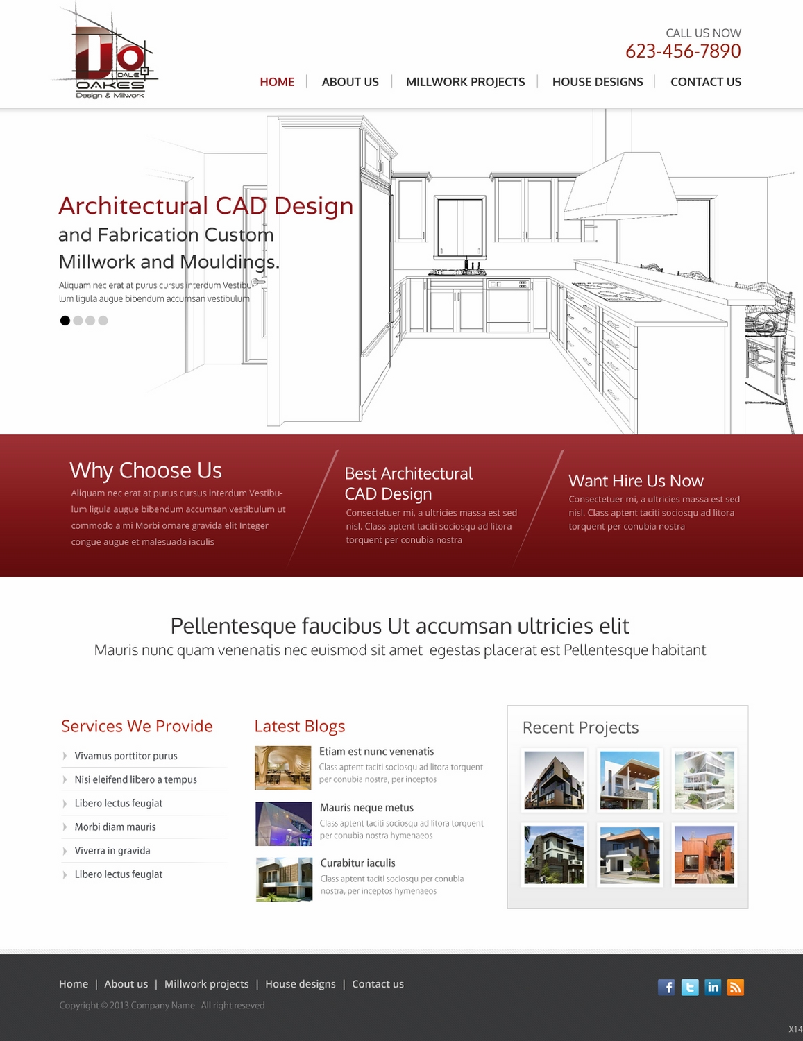 Web Design by pb for Oakes Design & Millwork | Design #3139985