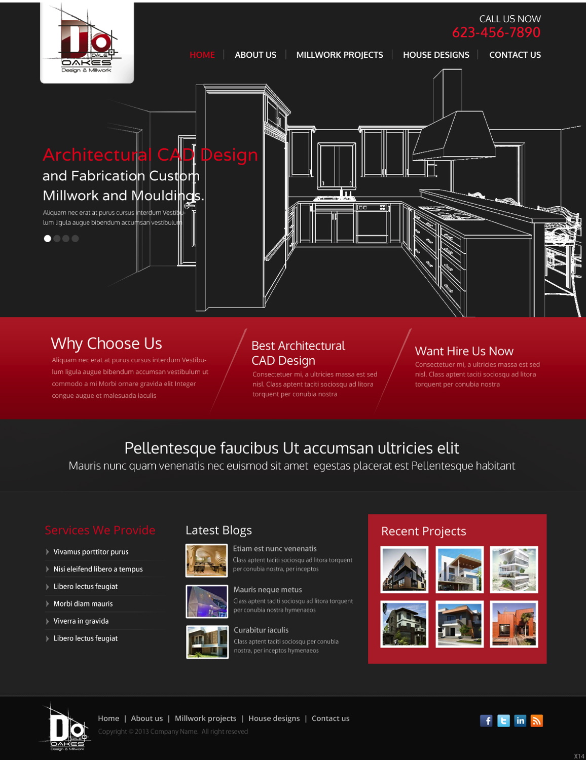 Diseño Web por pb para Oakes Design & Millwork | Diseño #3187856