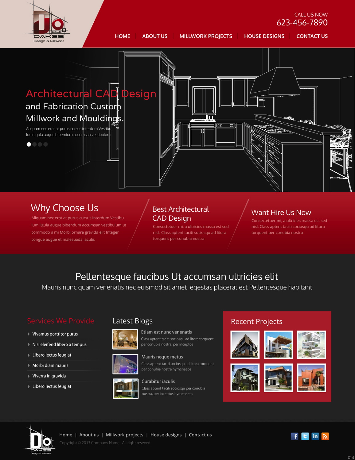 Web Design by pb for Oakes Design & Millwork | Design #3187857