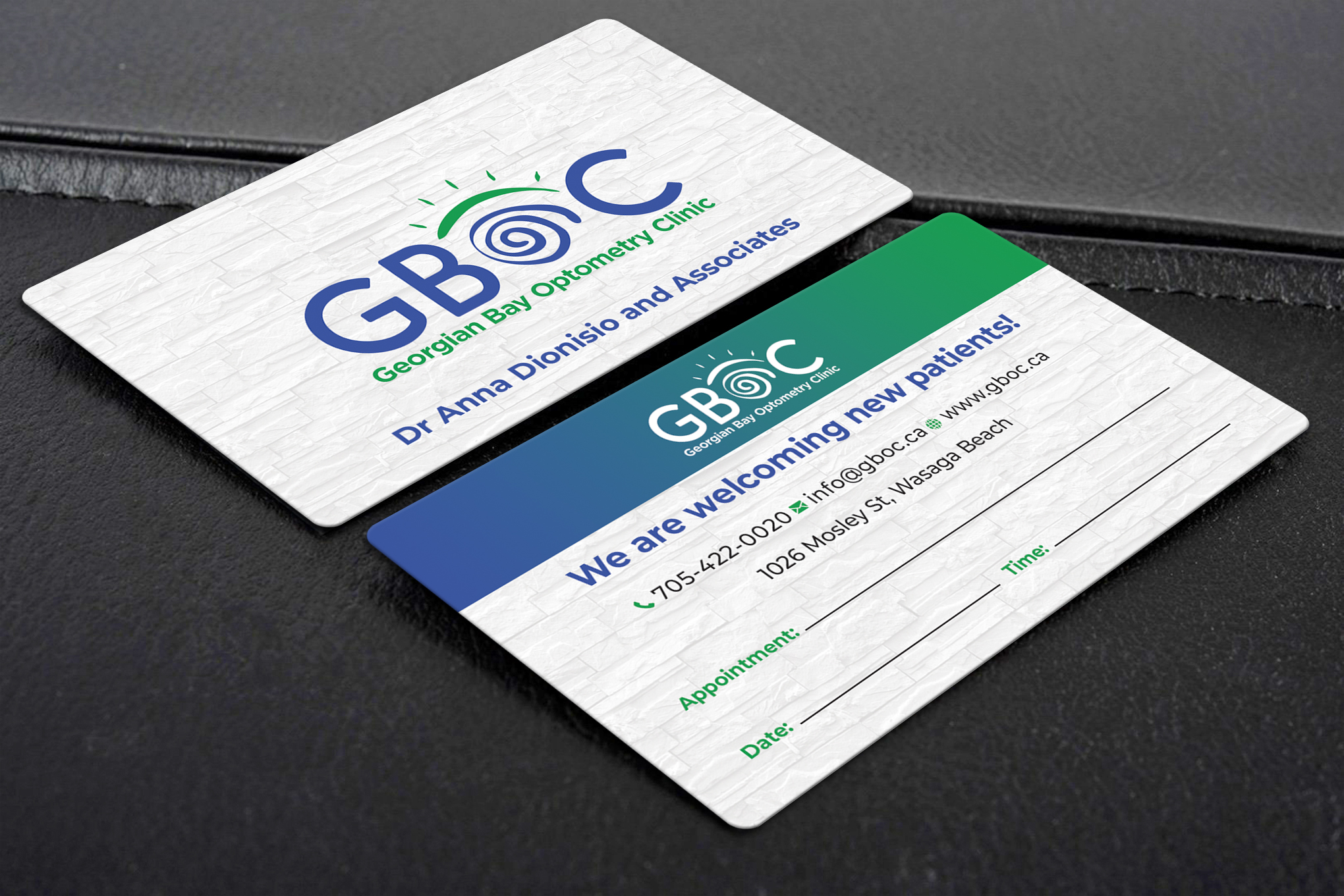 Business Card Design by Creative Moon Design for Georgian Bay Optometry Clinic | Design #31830155