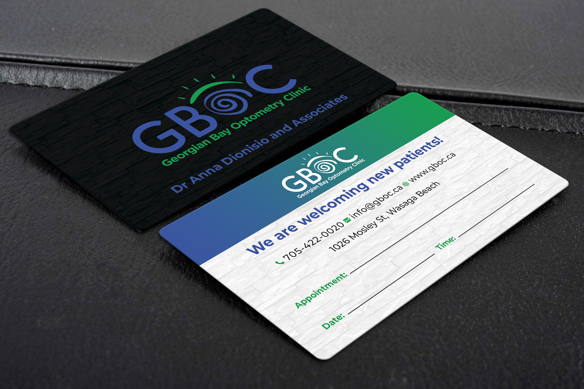 Business Card Design by Creative Moon Design for Georgian Bay Optometry Clinic | Design #31830157