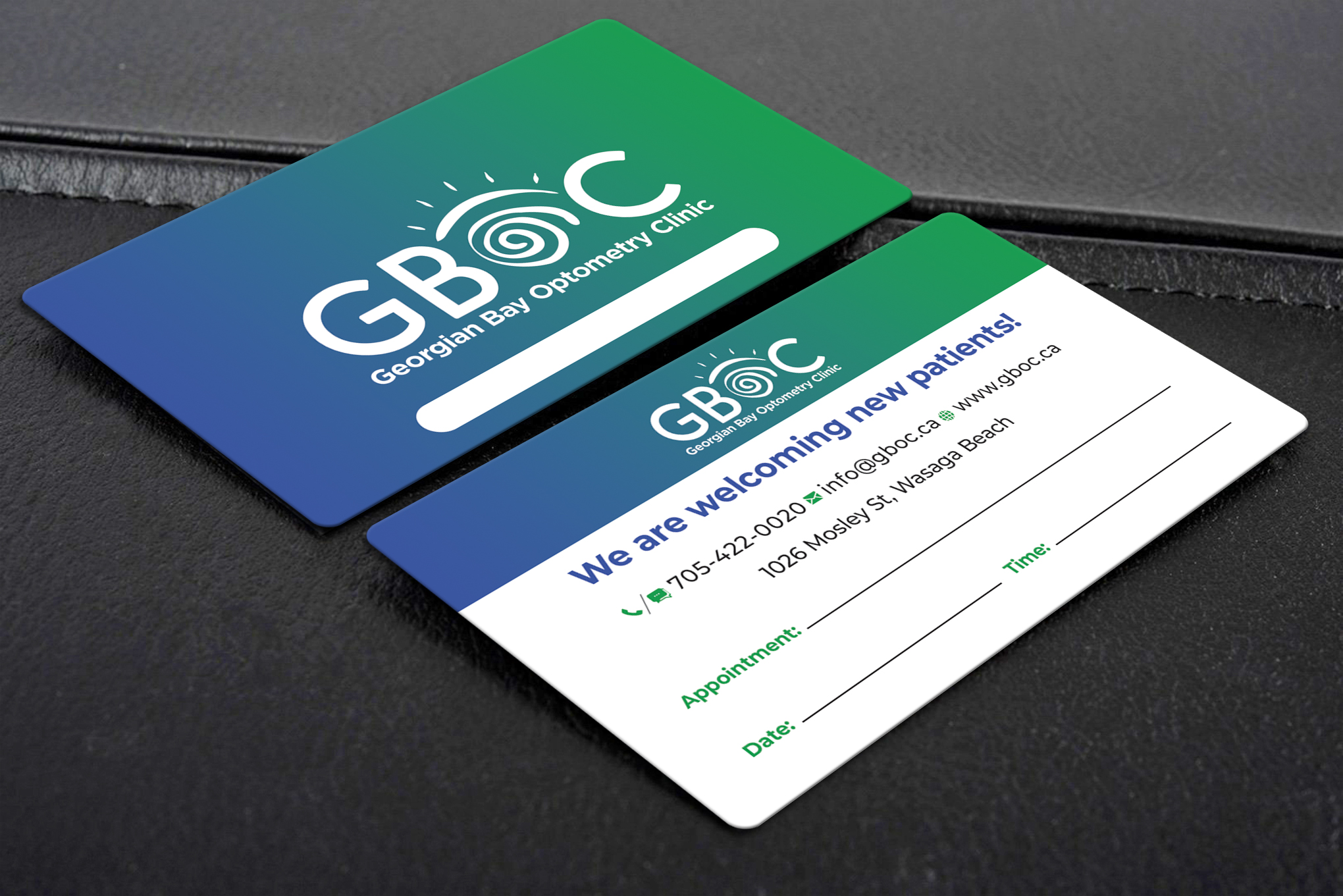 Business Card Design by Creative Moon Design for Georgian Bay Optometry Clinic | Design #31917427