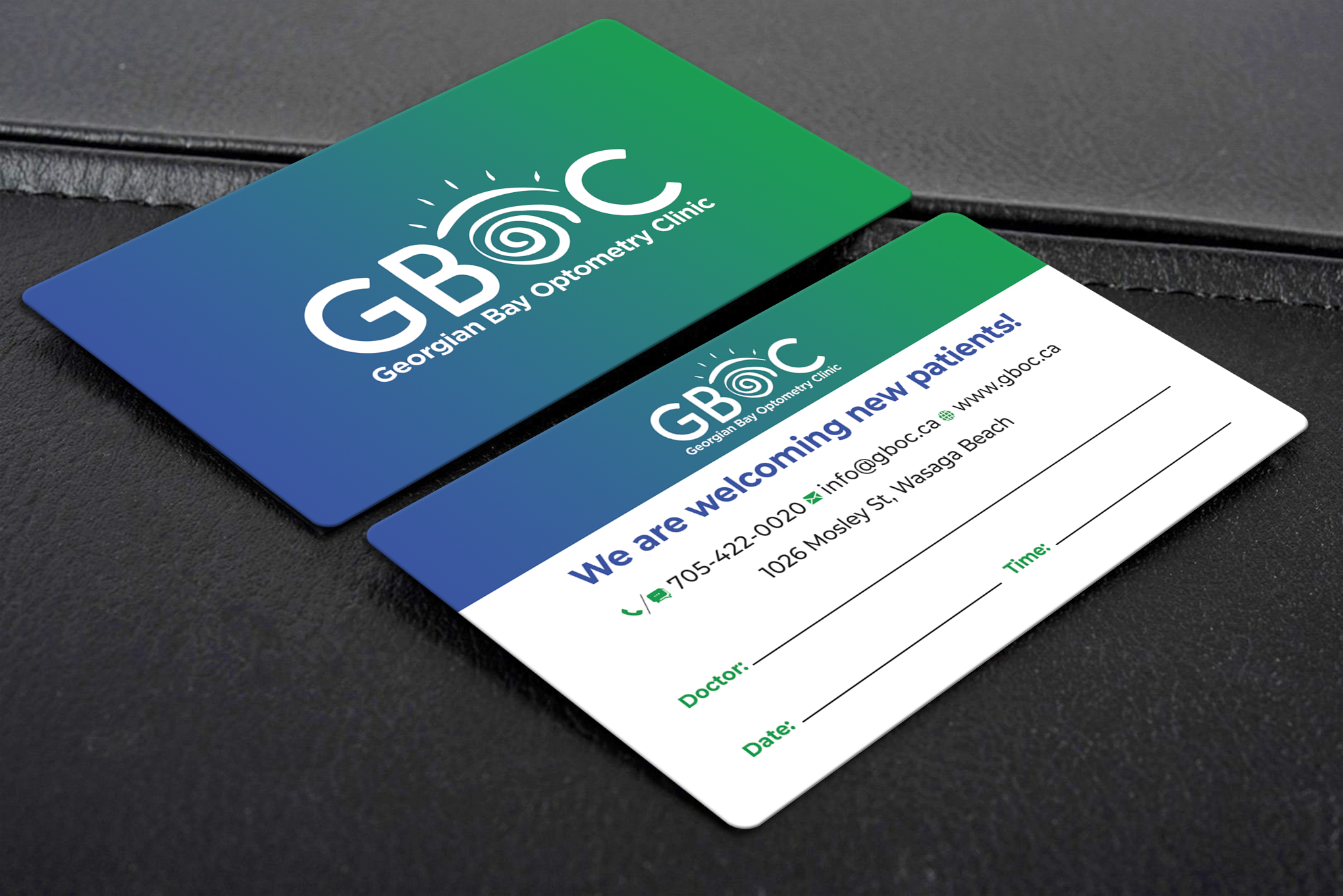 Business Card Design by Creative Moon Design for Georgian Bay Optometry Clinic | Design #31922823