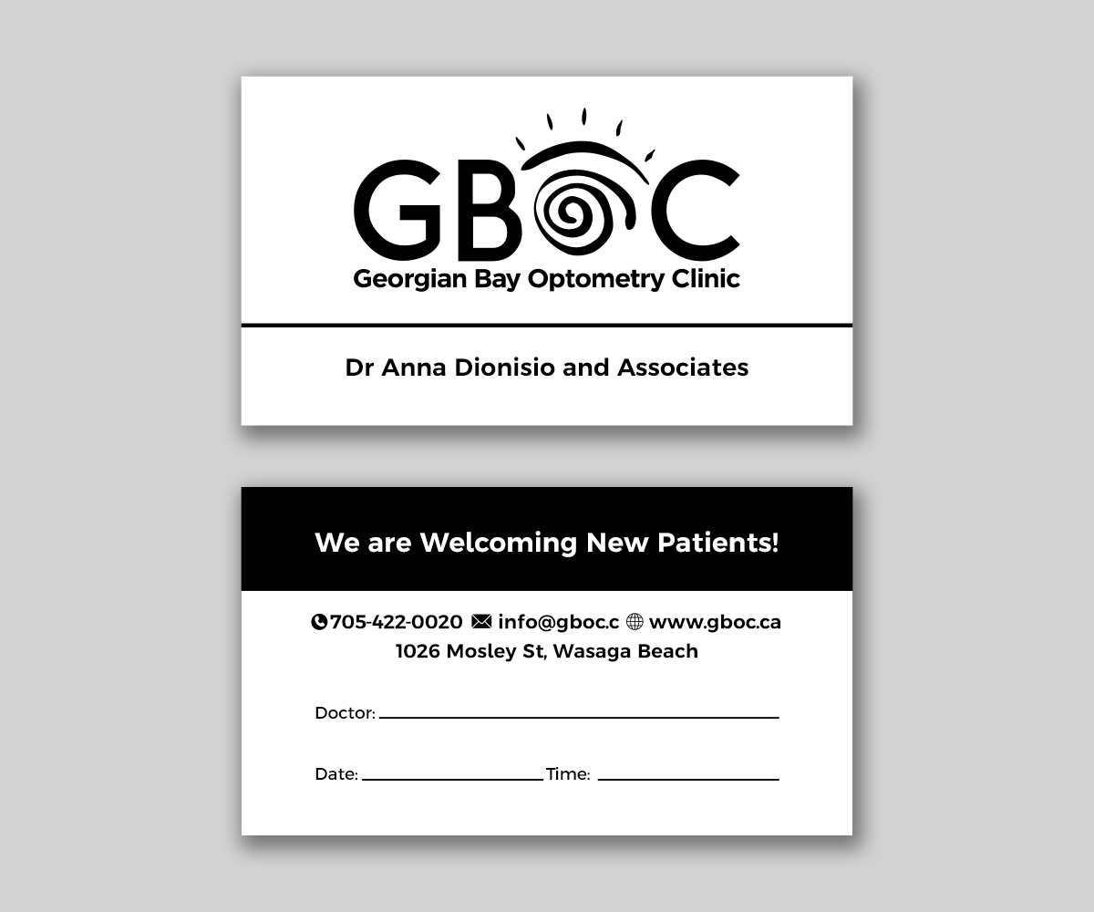 Business Card Design by NancyTan for Georgian Bay Optometry Clinic | Design #31822703