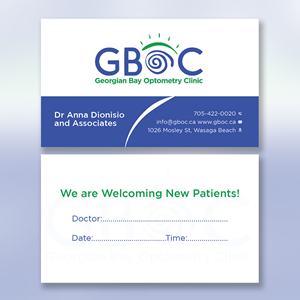 Business Card Design by YourLogoMaster for Georgian Bay Optometry Clinic | Design: #31829435