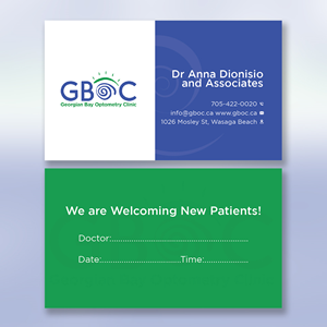 Business Card Design by YourLogoMaster for Georgian Bay Optometry Clinic | Design: #31829436