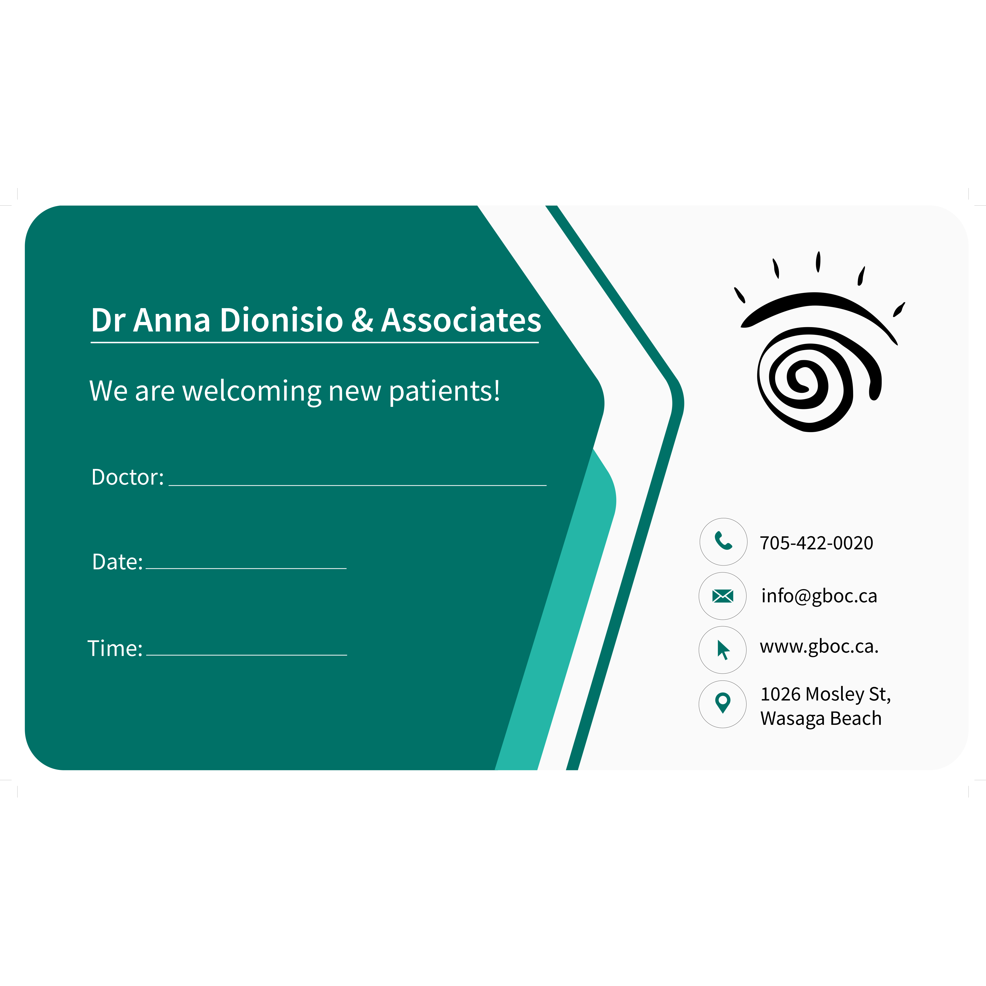 Business Card Design by Soumya P Modi for Georgian Bay Optometry Clinic | Design #31859651